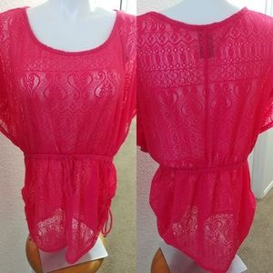 Gorgeous pink bathsuit cover-up